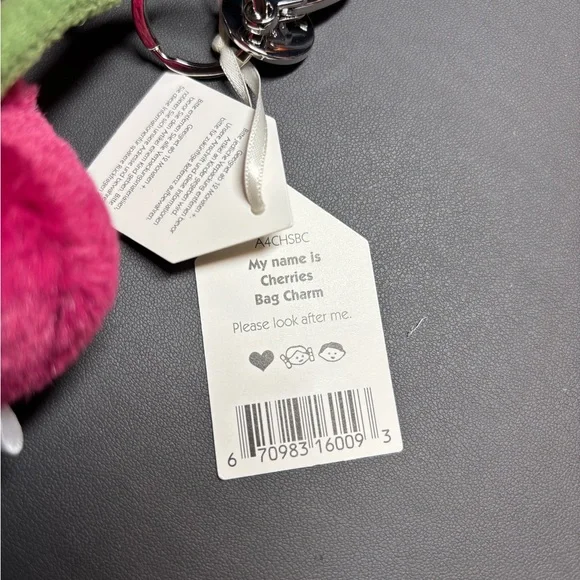 Jellycat Amusables Cherries Bag Charm - SO CUTE - Picture 7 of 10